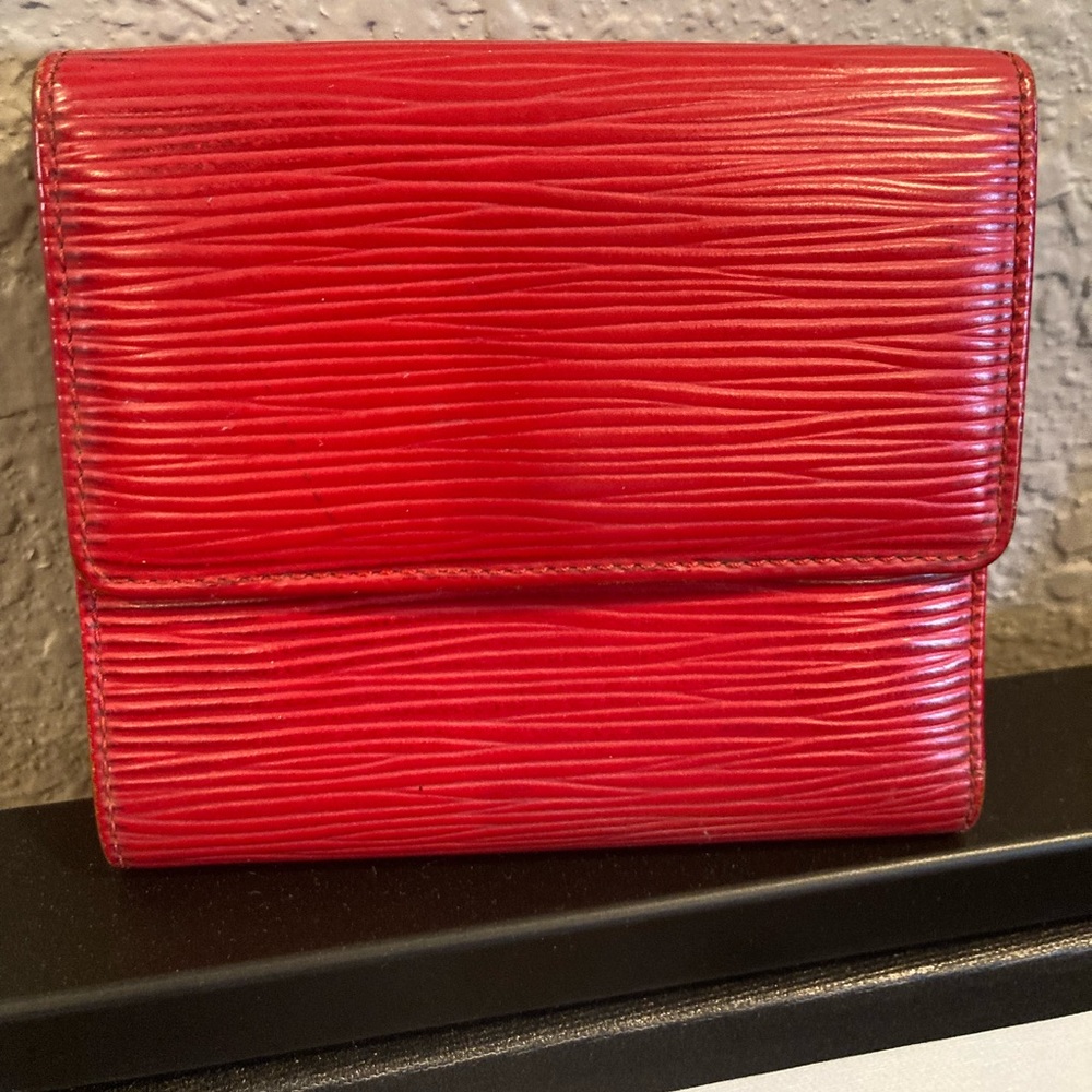 COPY - Louis Vuitton Epi Red Leather Elise Bifold Vintage Wallet datecode SP1915